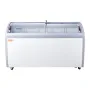 Commercial Ice Cream Display Case, 460 L Chest Freezer, Mobile Glass Top Deep Freezer, Restaurant Gelato Dipping Cabinet with 5 