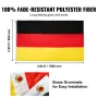 30FT Detachable Flagpole Kit, Heavy Duty Aluminum Alloy Flag Pole Kit in Ground for Outdoor, 3 Display Modes Flagpole with Profe