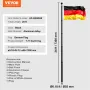 25FT Telescopic Flagpole Kit, Heavy Duty Aluminum Alloy Flag Pole Kit in Ground for Outside, 3 Display Modes Flagpole with Profe
