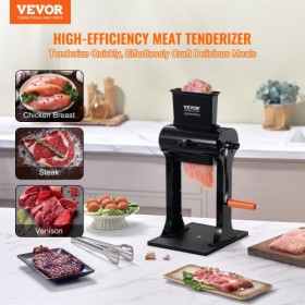 Commercial Meat Tenderizer, Heavy Duty Stainless Steel Meat Tenderizer Machine, Quick and Easy Manual Operation Kitchen Tool,