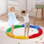 Balance Beam Stepping Stones, 8 PCS Toddler Balance Boards Non-Slip Textured Surface & Rubber Pads, Montessori Toy for Kids 2-6,