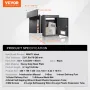 Through The Wall Drop Box 31.8x16x42.9 cm Mailbox with Code Lock Black