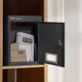 Through The Wall Drop Box 31.8x16x42.9 cm Mailbox with Code Lock Black
