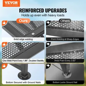 Livestock Stand Goat Trimming Stand 21"-33" Height 47x23 in Tabletop Black