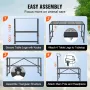 Goat & Sheep Stand, 47x23 inch Livestock Stand, Metal Livestock Milking and Shearing Stand 21" to 33" Adjustable Height, with He