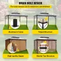 Patio Gazebo 10x10ft Hardtop Gazebo Gazebo with Mosquito Netting Outdoor Gazebo Patio Tent Garden Winds Replacement Canopy Doubl