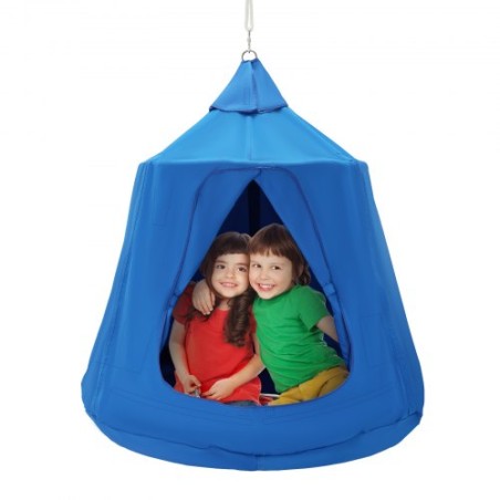 Hanging Tree Tent Ceiling Swing Hammock for Kids 46" H x 43.4" Dia. Blue