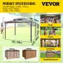 Patio Gazebo 10x10ft Hardtop Gazebo Gazebo with Mosquito Netting Outdoor Gazebo Patio Tent Garden Winds Replacement Canopy Doubl