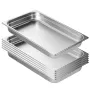 6 Pack Hotel Pans, Full Size Anti-Jam Steam Pan, 0.8mm Thick Stainless Steel Restaurant Steam Table Pan, 2.5-Inch Deep Commercia