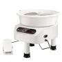 Pottery Wheel 27.9 cm Ceramic Wheel Foot Pedal Touch Screen 450W 3 Legs White