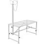 Goat & Sheep Stand, 47x23 inch Livestock Stand, Metal Livestock Milking and Shearing Stand 21" to 33" Adjustable Height, with He