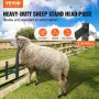 Livestock Trimming Stand, Goat & Sheep Stand 9.37-12.8 inch Adjustable Height 0-5.4 inch Width, Metal Goat Milking and Shearing 