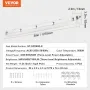 4 pcs 4ft LED damptæt lys 60W/50W/40W Selectable