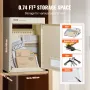 Gennem Wall Drop Box 12.5x6.3x16.9 "postkasse med kodelås beige