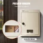 Gennem Wall Drop Box 12.5x6.3x16.9 "postkasse med kodelås beige