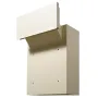 Through The Wall Drop Box, Heavy Duty Steel Through the Wall Mailbox with 2.8-7.9" 13" Combination Lock, 12.5x6.3x16.9" Mail Dro