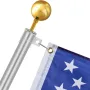 30FT Telescopic Flagpole Kit, Heavy Duty Aluminum Alloy Flag Pole Kit in Ground for Outside, 3 Display Modes Flagpole with Profe
