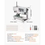 Continuous Bag Band Sealing Machine, 0.24-0.47 in/6-12 mm Seal Width, Vertical Band Sealer Machine with Digital Temperature Cont