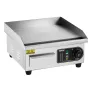 Commercial Electric Griddle, 2000W Countertop Flat Top Grill, 122℉-572 ℉ Adjustable Temp, 14.17 x 11.81 x 0.39in Stainless Steel