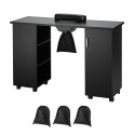Manicure Table Nail Table Station with Electric Dust Collector 3 Dust Bags