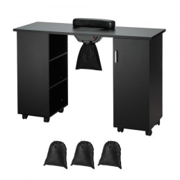 Manicure Table Nail Table Station with Electric Dust Collector 3 Dust Bags