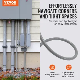 3/4 i fleksibel væske-tight elektrisk PVC-ledning 100 ft