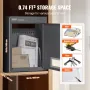 Through The Wall Drop Box, Heavy Duty Steel Through The Wall Mailbox with 2.8-7.9" 13" Combination Lock, 12.5x6.3x16.9 Mail Drop