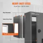 Through The Wall Drop Box, Heavy Duty Steel Through The Wall Mailbox with 2.8-7.9" 13" Combination Lock, 12.5x6.3x16.9 Mail Drop