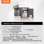 Through The Wall Drop Box, Heavy Duty Steel Through The Wall Mailbox with 2.8-7.9" 13" Combination Lock, 12.5x6.3x16.9 Mail Drop