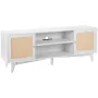 Rattan TV Stand 191cm TV Boho TV Cabinet White TV Cabinet