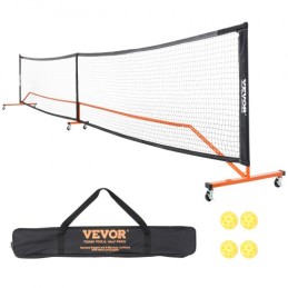 Pickleball Net Set, 22FT Regulation Size Portable Pickleball System with Carrying Bag, Balls, and Wheels, Weather Resistant