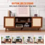 Rattan TV Stand 191cm TV Boho TV Cabinet TV Cabinet Walnut