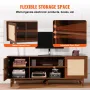 Rattan-TV-stã¤nder 191 cm Fernseher Boho-TV-Schrank