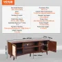 Rattan-TV-stã¤nder 191 cm Fernseher Boho-TV-Schrank