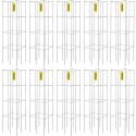 Tomatbure, 11,8 "x 11,8" x 46,1 ", 10 pakker firkantede plantestøttebure, sølv PVC-coated stål tomattårne ​​til klatring