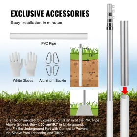 12 m Chimney Sweep Kit, w/ 12 Reinforced Nylon Flexible Rods, Ergonomic Chimney Cleaning Brush, 360-Degree Brush Chimney