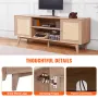 Rattan-TV-StÃ¤nder 191cm Fernseher Boho-TV-Schrank Fernsehschrank Eiche