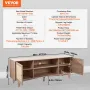 Rattan-TV-stã¤nder 191 cm Fernseher Boho-TV-Schrank