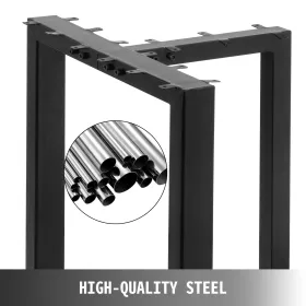2PCS Metal Table Legs, T- shaped Dining Table Legs 16â€ Height, Desk Legs Bench Legs Feet DIY Coffee Table Legs, 1763lbs Load