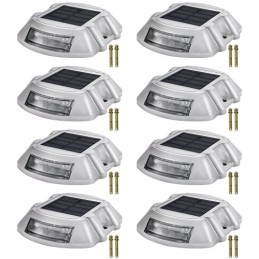 AY Lights, Solar Driveway Lights 8-Pack, docklys med switch, i hvidt