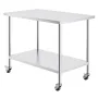Arbejdsbord i rustfrit stål Kammerciel prep Tabel 30x48 tommer