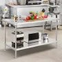 Rustfrit stål Arbejdspræparat Tabel Kommerciel WorkTable Food