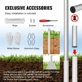 10 m Chimney Sweep Kit, w/ 10 Reinforced Nylon Flexible Rods, Ergonomic Chimney Cleaning Brush, 360-Degree Brush Chimney