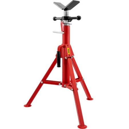 V Head Pipe Stand 1/8"-12" Capacity,Adjustable Height 28"-52Â”,Pipe Jack Stands 2500 lb. Load Capacity,Portable Folding Pipe "