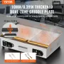 COMMERCIAL ELEKTRISK GRIDDLE 4400W bordplade halvflad top grill