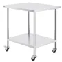Arbejdsbord til rustfrit stål Kammerciel prep Tabel 30x36