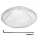 Fire Pit Spark Screen Round 40", Reinforced Heavy Duty Steel Metal Cover, Outdoor Firepit Lid, Easy-Opening Top Screen Covers