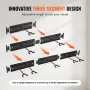 5-Space Guitar Stand, Hold Up to 5 Guitars, Wall-Mounted Multiple Guitars Display Foldable Rack with 270° Rotatable Hooks Alumin