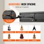5-Space Guitar Stand, Hold Up to 5 Guitars, Wall-Mounted Multiple Guitars Display Foldable Rack with 270° Rotatable Hooks Alumin
