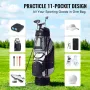Golf Cart Bag with 14 Way Organizer Divider Top, 41” 13 Pockets Premium Nylon Cart Bag, Durable Golf Bags with Handles & Dust Co